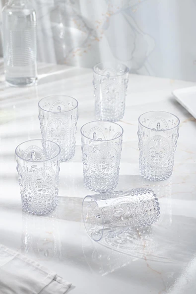 Akrilik Şeffaf Tekli Kısa Bardak & Su Meşrubat Kahve Yanı Bardağı 400 ml ( Cam Değildir ) - 4