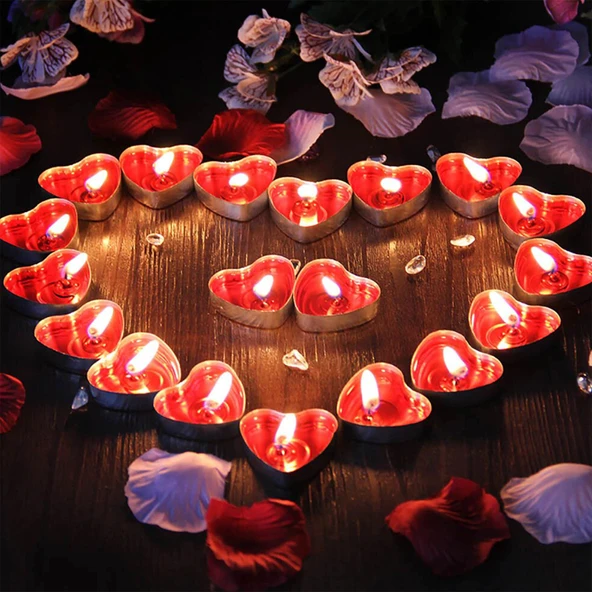Kalpli 50'li Tealight Mum - Resim 2