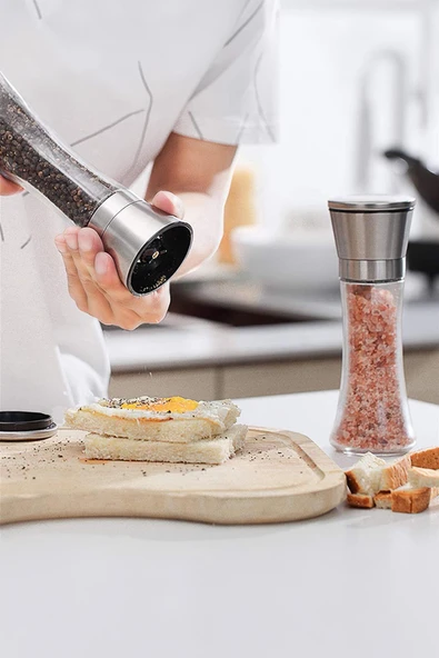 Cam Metal Kapaklı Baharat Öğütücü 250 ml - Resim 3