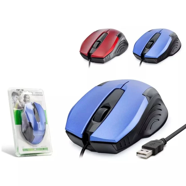 Hadron Hdx3254 Kablolu Mouse 800 Dpi 140Cm Mavi-Kırmızı ürün görseli