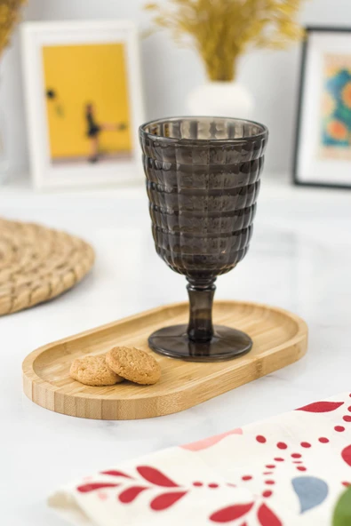 Allegra Füme 6 lı Kadeh Bardak Seti 750 ml Akrilik Malzeme - Cam Değildir Kırılmaya Dayanıklı - 2