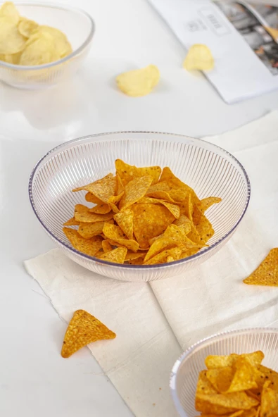 Akrilik Barok Şeffaf Orta Boy Oval Meyve & Salata Kasesi & Karıştırma Kabı / 1,6 Lt  (CAM DEĞİLDİR) - 5