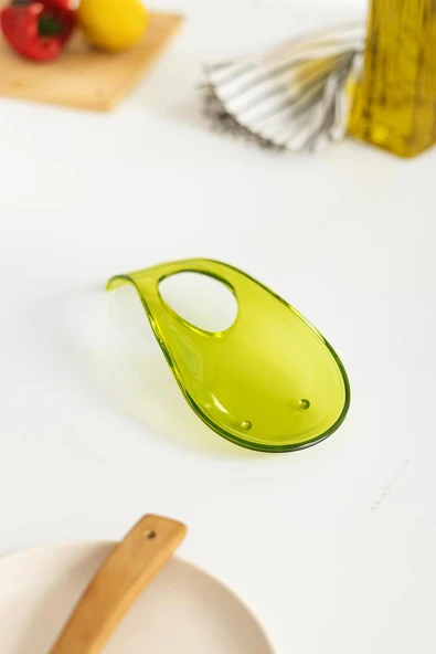 Akrilik Yeşil Tezgah Üstü Kirli Kaşıklık & Kepçe Altlığı - Resim 3