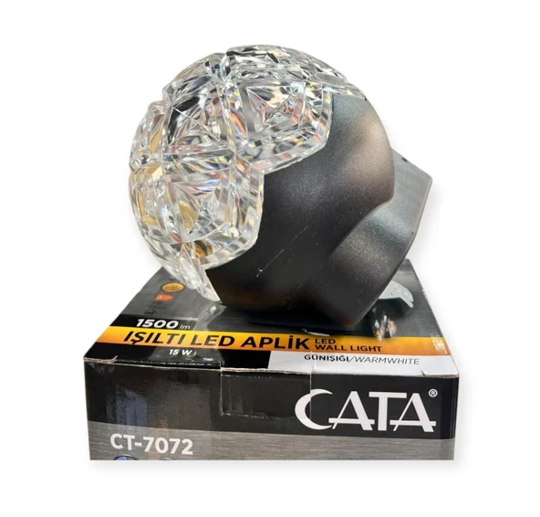 CATA CT 7072 Işıltı 15W Led Aplik Dış Mekan 3200K Gün Işığı - Resim 2