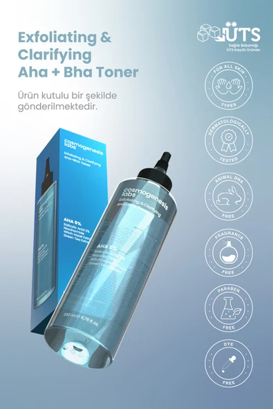 Cosmogenesis Labs Aha %5 Bha %2 Peeling Etkili Tonik 200 ml - 5