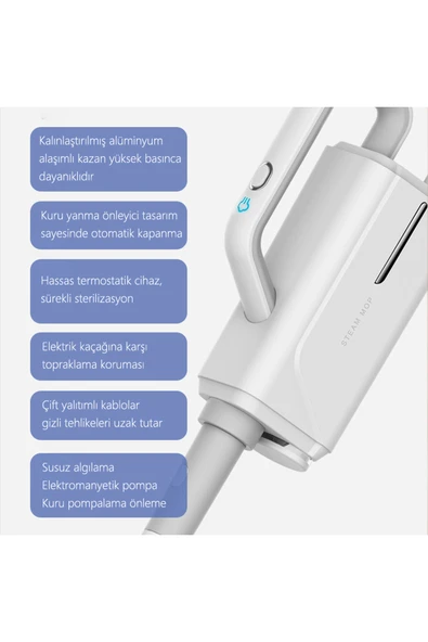 Lydsto QJ206s Standlı Çok İşlevli Buharlı Temizleyici - Lydsto Türkiye Garantili - 6