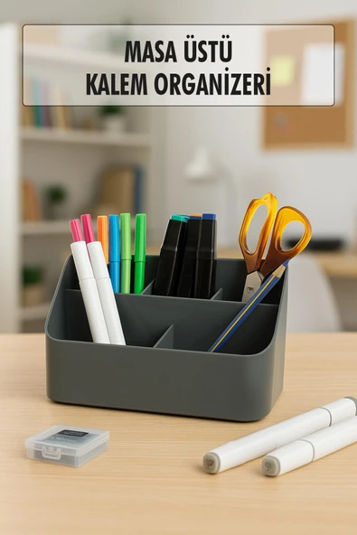 Masaüstü Kalem & Düzenleyici Kalemlik Füme ürün görseli 1