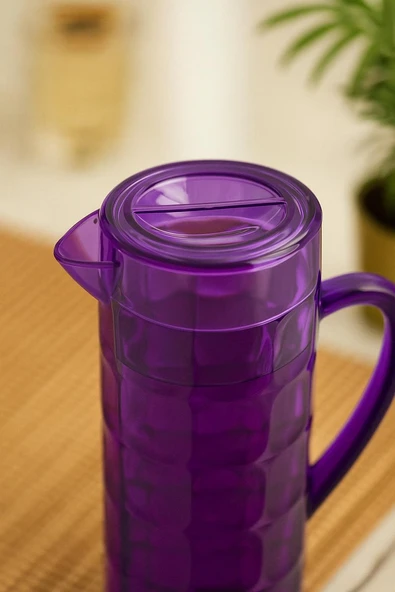 Akrilik Allegra 1,5 Lt Mor Sürahi (Buzdolabı Kapak Rafına Sığar) - Resim 3