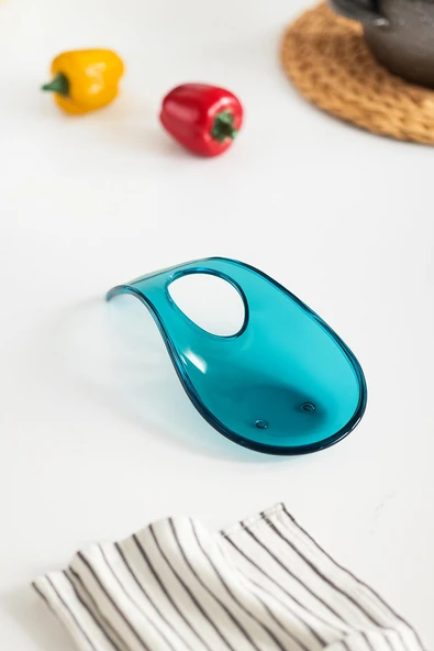 Akrilik Aquamarin Tezgah Üstü Kirli Kaşıklık & Kepçe Altlığı - Resim 3