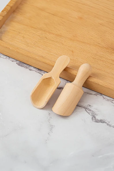 6 lı Ahşap Baharat Kaşığı - Resim 2