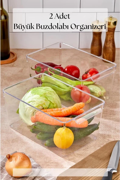 2 Li Buzdolabı Organizeri & Buzdolabı Düzenleyici 6 lt ürün görseli