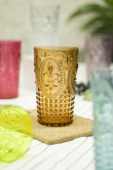 Akrilik Renkli 6'lı Uzun Bardak & Su Meşrubat Bardağı 750 ml ( Büyük Boy & Cam Değildir ) - Resim 3