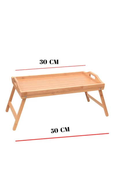 Katlanabilir Bambu Keyif Tepsisi - Resim 5