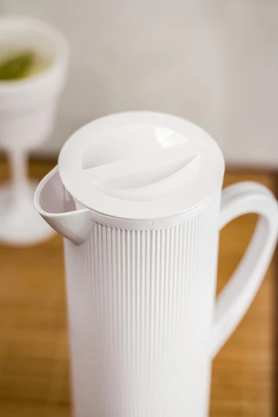 Arkilik Barok 1,5 Lt Beyaz Sürahi (Buzdolabı Kapak Rafına Sığar) - Resim 3