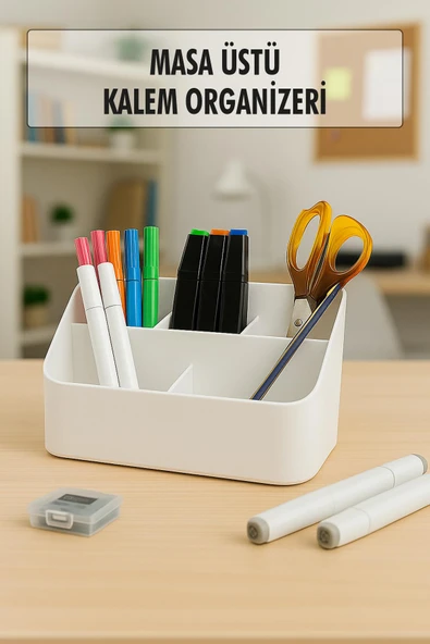 Masaüstü Kalem & Düzenleyici Kalemlik Beyaz ürün görseli