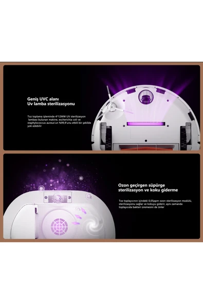 Lydsto S1 Max - 8000 Pa - Yapay Zeka Akıllı Robot Süpürge - 5