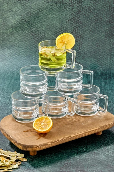6 lı Cam Çay Kahve Sunum Fincanı 150 ml - 4