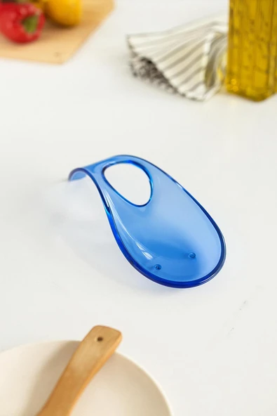 Akrilik Mavi Tezgah Üstü Kirli Kaşıklık & Kepçe Altlığı - Resim 3