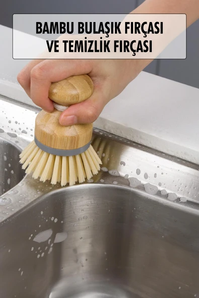 Bambu Bulaşık Temizlik Fırçası & Mutfak Banyo Temizlik Fırçası ürün görseli 1