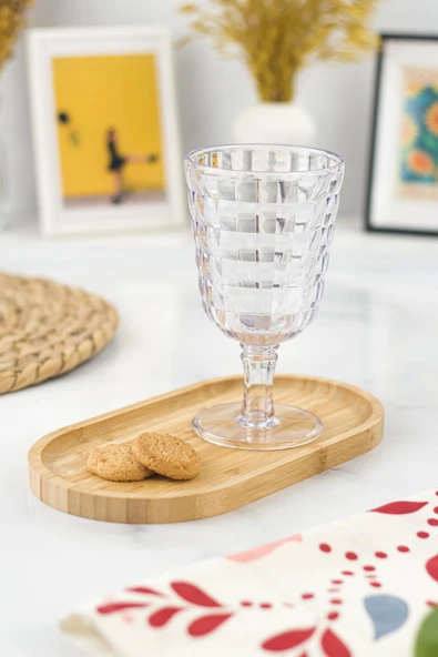 Allegra Şeffaf 6 lı Kadeh Bardak Seti 750 ml Akrilik Malzeme - Cam Değildir Kırılmaya Dayanıklı - Resim 2