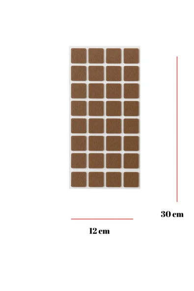 32 li Yapışkanlı Mobilya Masa Sandalye Parke Zemin Ayak Koruyucu Kaydırmaz Keçe - Resim 2