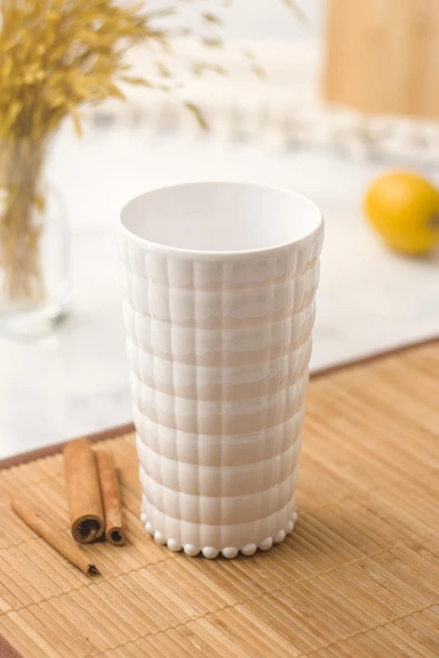 Allegra Beyaz 6 lı Bardak Seti 750 ml Akrilik Malzeme - Cam Değildir Kırılmaya Dayanıklı