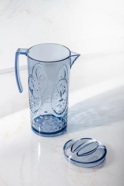 Akrilik Magic 2,3 Lt Lacivert Sürahi ( Cam Değildir !!! ) - Resim 4