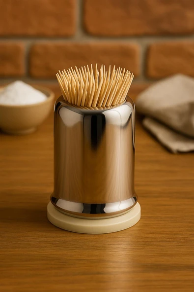 Paslanmaz Çelik Büyük Boy Kürdanlık 8 cm ürün görseli 1