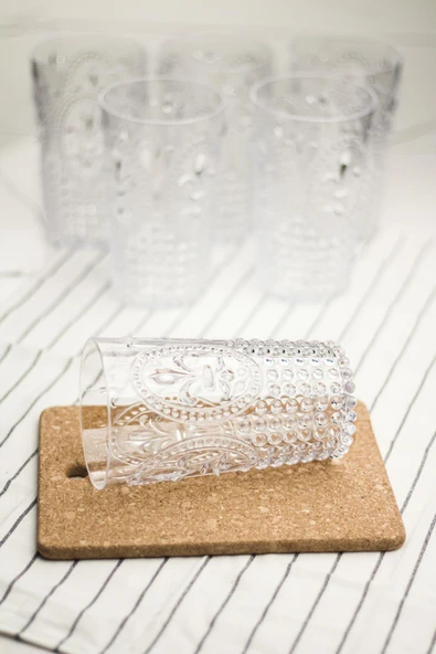 Akrilik Şeffaf Tekli Uzun Bardak & Su Meşrubat Bardağı 750 ml ( Büyük Boy & Cam Değildir ) - 2