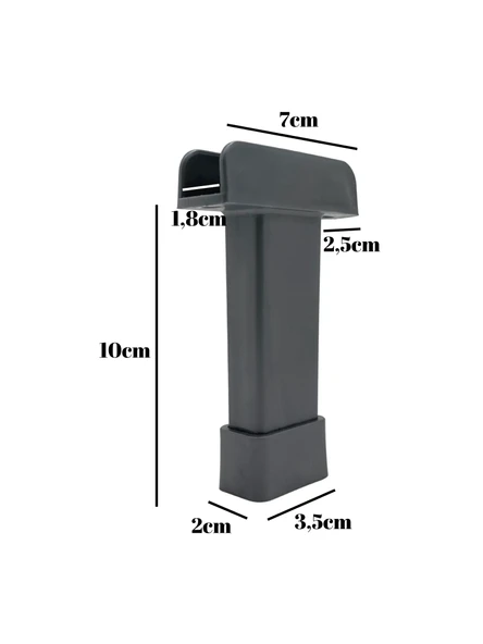 U Geçme Gri Plastik Ayarlı Ayak Mobilya Masa ve Dolap Ayağı(GRİ)(6CM - 10CM) Gri 10cm 10cm - 2 ADET - Resim 5