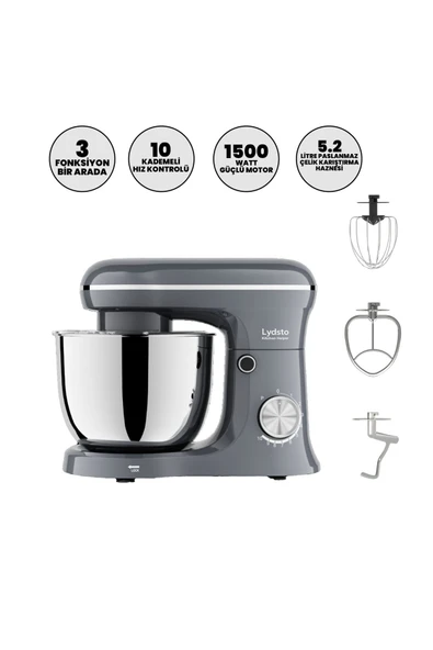 Lydsto Kitchen Helper Pv-4700 1500w-5.2 Litre -10 Kademe Hız Ayarı Stand Mikser Hamur Yoğurma Makinesi Ant ürün görseli