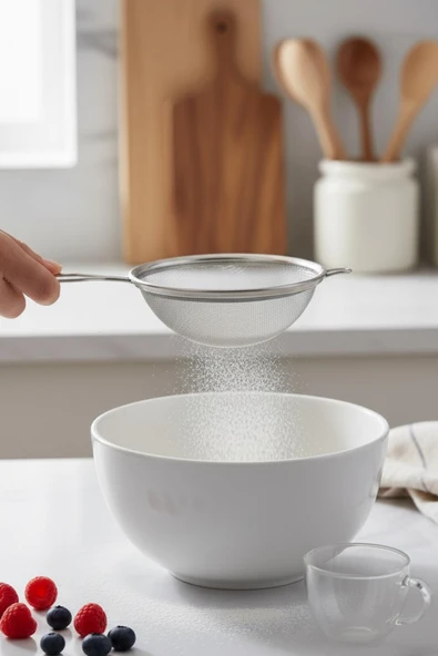 Paslanmaz Çelik Kalaylı Süzgeç 17 cm ürün görseli 1