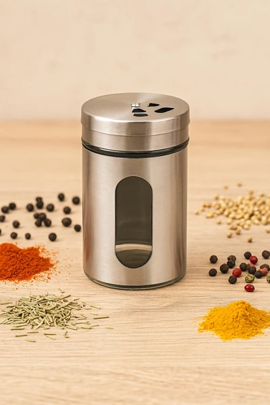 Cam Metal Kapaklı Tuzluk 100 ml ürün görseli 1