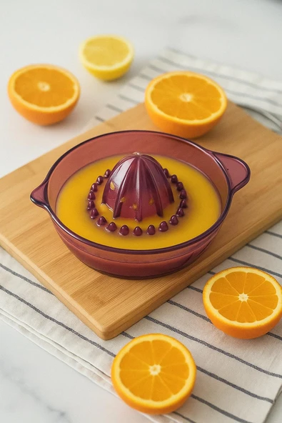 Akrilik Mürdüm Narenciye Limon & Portakal Sıkacağı Pratik Portakal Sıkacağı - Resim 2