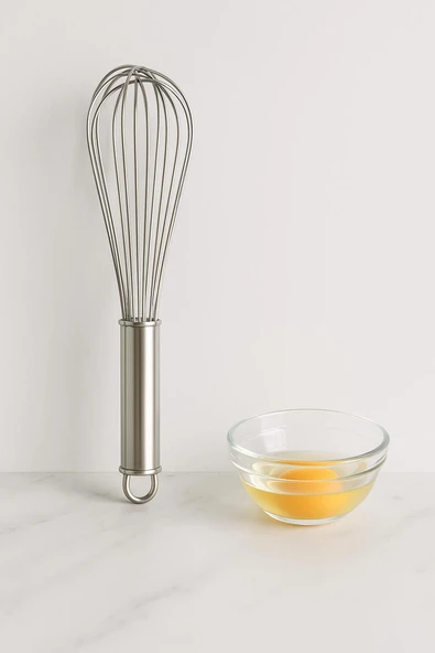 Çelik Küçük Yumurta Çırpıcı 14 cm - Resim 4