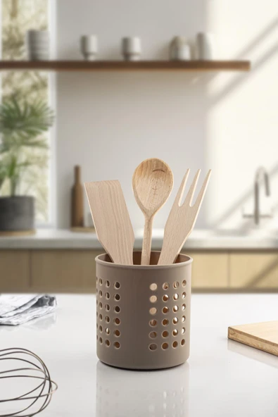 Vizon Silindir Dik Kaşıklık &  Tezgah Üstü Düzenleyici & Servis Standı - Resim 2