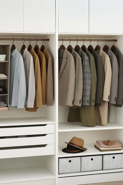 6 lı Ahşap Görünümlü Askı Kahve 44 cm - Resim 3