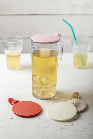 Akrilik Ölçekli 1 Lt Sürahi & Ölçü Kabı (Buzdolabı Kapak Rafına Sığar) - Resim 4