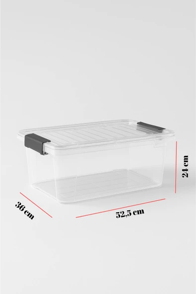 34 L Şeffaf Saklama Kutusu & Düzenleme Kutusu & Oyuncak Kutusu - Resim 5