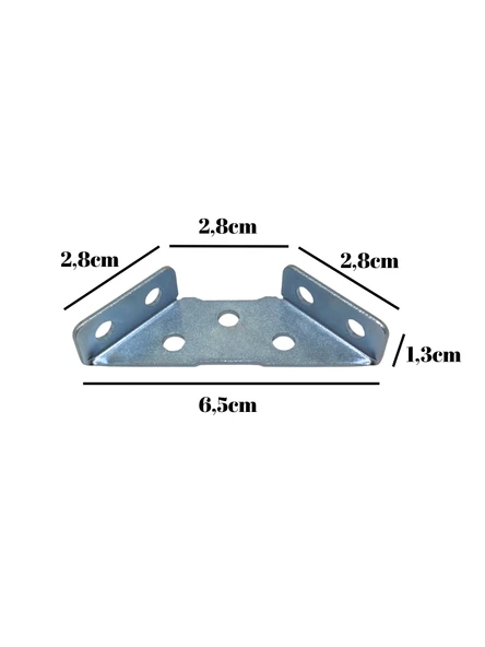 Köşe Montaj Mobilya Bağlantı Demiri Çok Yönlü Dolap Köşe Bağlantı Demiri(METAL) Gri METAL - 4 ADET - Resim 5