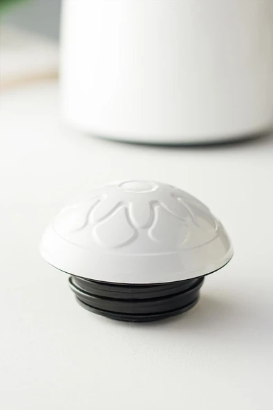 1 LT Isı Yalıtımlı Çay Ve Soğuk Su Termosu Soft Beyaz (12 Saat Sıcak Tutar& İçi Camdır) - Resim 5