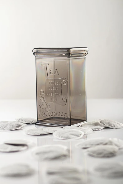 Akrilik Füme Şeker Kahve Çay Kavanozu 500 Ml (Vakum Kapak ) - 4