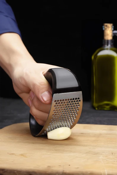 Tutma Kollu Paslanmaz Çelik Sarımsak Ezici Doğrayıcı - Resim 2