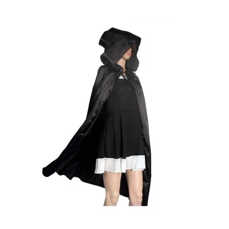 Parti Aksesuar Cadılar Bayramı Kapişonlu Pelerin Siyah 90 cm - Resim 2