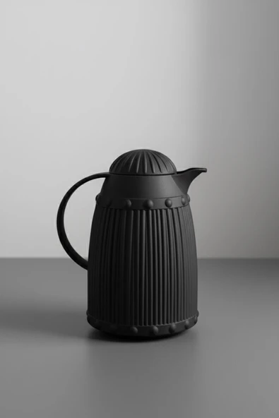 1 LT Isı Yalıtımlı Çay ve Soğuk Su Termosu Siyah (12 Saat Sıcak Tutar & İçi Camdır) - Resim 5