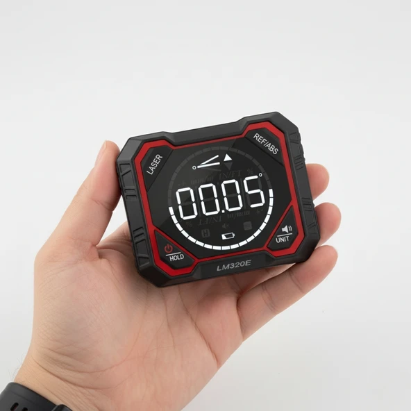 Dijital Manyetik Açı Ölçer Alüminyum Gövdeli Lazerli Type-C Şarj Girişli Yüksek Hassasiyetli - Resim 5