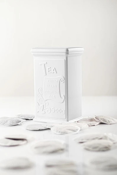 Akrilik Beyaz Şeker Kahve Çay Kavanozu 500 Ml (Vakum Kapak ) - 3