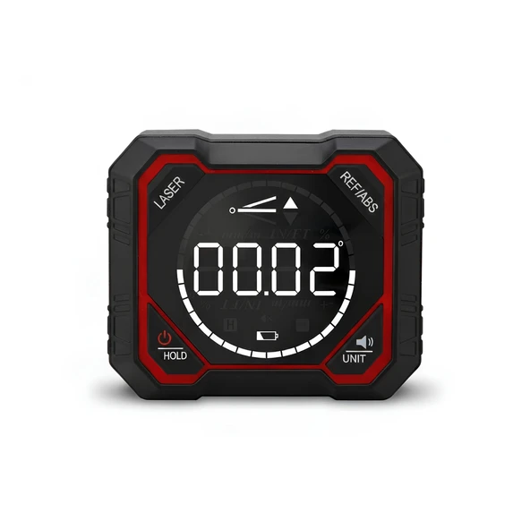 Dijital Manyetik Açı Ölçer Alüminyum Gövdeli Lazerli Type-C Şarj Girişli Yüksek Hassasiyetli ürün görseli