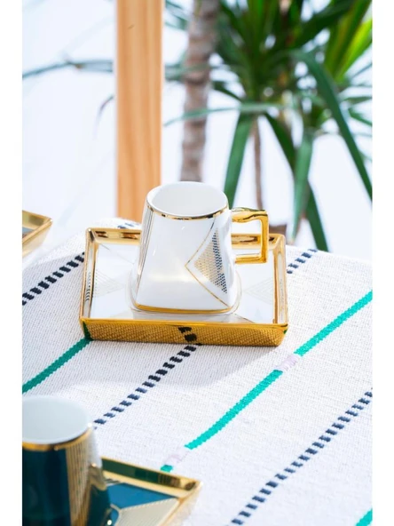 Acar HXF-08425 Rosemary 6'lı Kahve Fincan Takımı Karışık Renk - 4