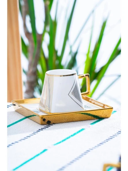 Acar HXF-08425 Rosemary 6'lı Kahve Fincan Takımı Karışık Renk - 6